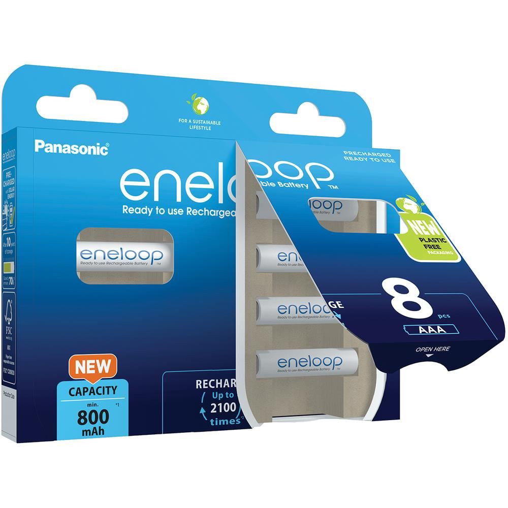 PANASONIC HR03 AAA 4MCCE/ 8BE ENELOOP N,  800 mAh (Blistr 8ks)1 