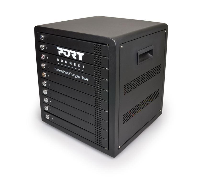 PORT nabíjecí skříňka pro 10 tabletů,  individuální zámky,  černá0 