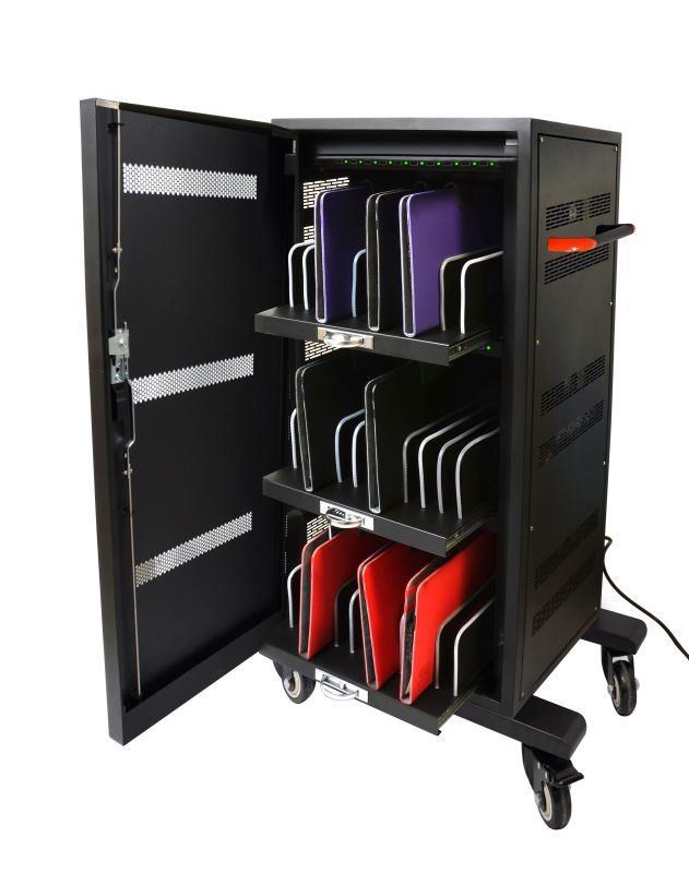 PORT nabíjecí skříňka pro 30 tabletů,  černá0 