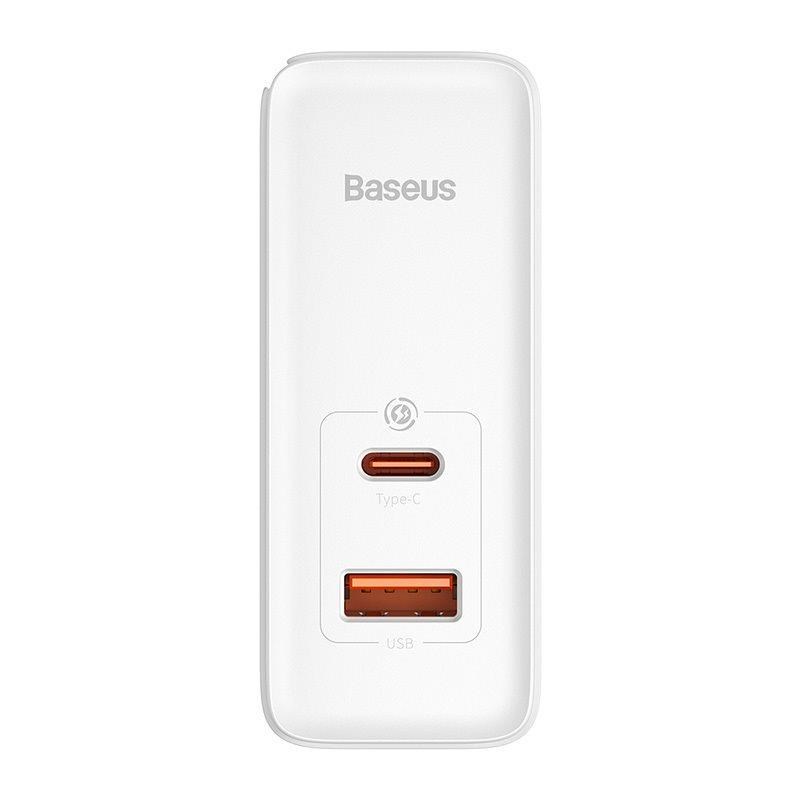 Baseus GaN5 Pro rychlonabíjecí adaptér USB-C + USB-A 100W bílá3 