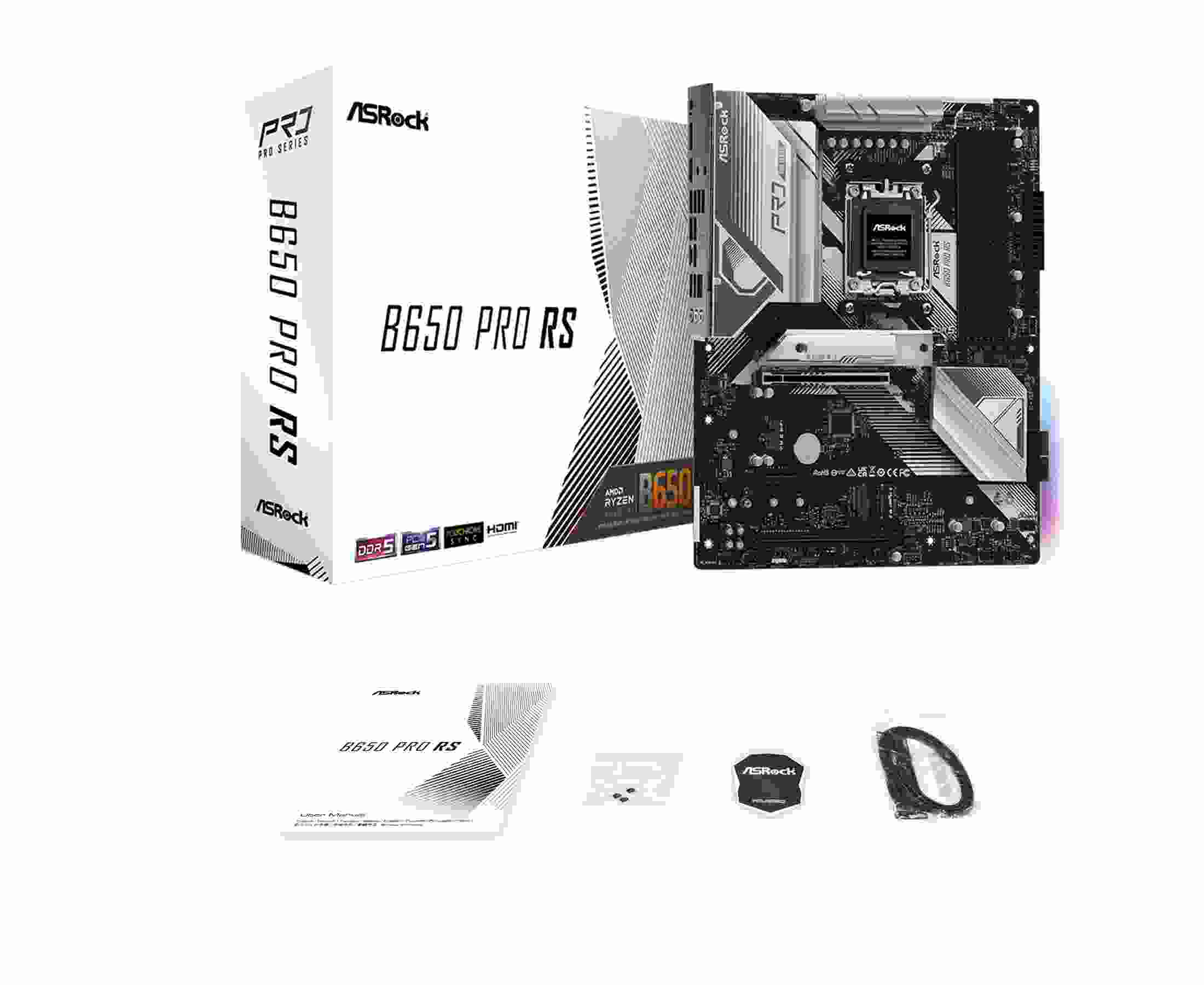 ASRock MB Sc AM5 B650 PRO RS,  AMD B650,  4xDDR5,  1xDP,  1xHDMI7 