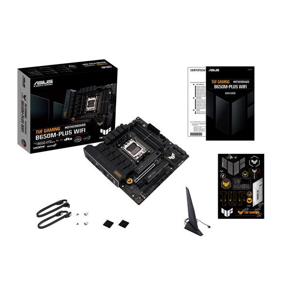 ASUS MB Sc AM5 TUF GAMING B650M-PLUS WIFI,  AMD B650,  4xDDR5,  1xDP,  1xHDMI,  WI-FI,  mATX8 