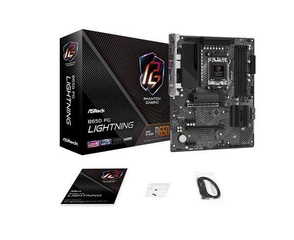 ASRock MB Sc AM5 B650 PG Lightning,  AMD B650,  4xDDR5,  1xHDMI7 