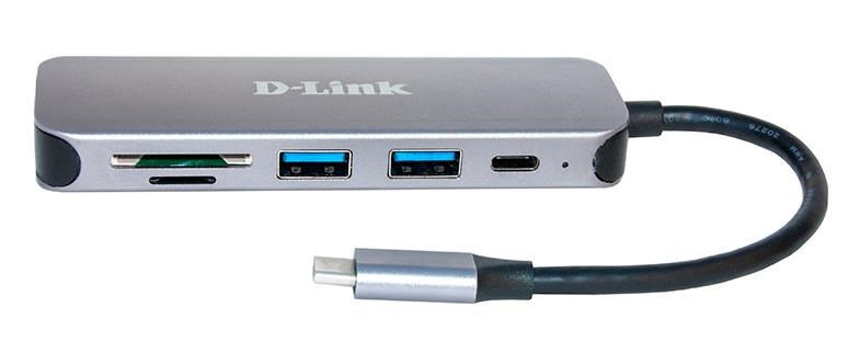 D-Link DUB-2325 USB-C Hub with SD/microSD Card Reader, 2x USB3.01 