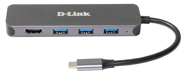 D-Link DUB-2333 USB-C Hub with HDMI and 3x USB3.0,  mini docking station1 