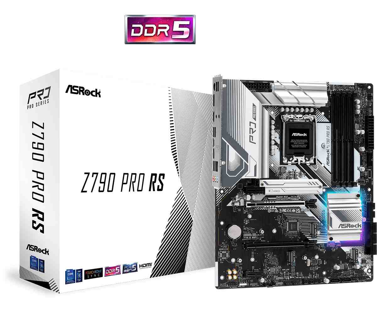 ASRock MB Sc LGA1700 Z790 PRO RS,  Intel Z790,  4xDDR5,  1xDP,  1xHDMI1 