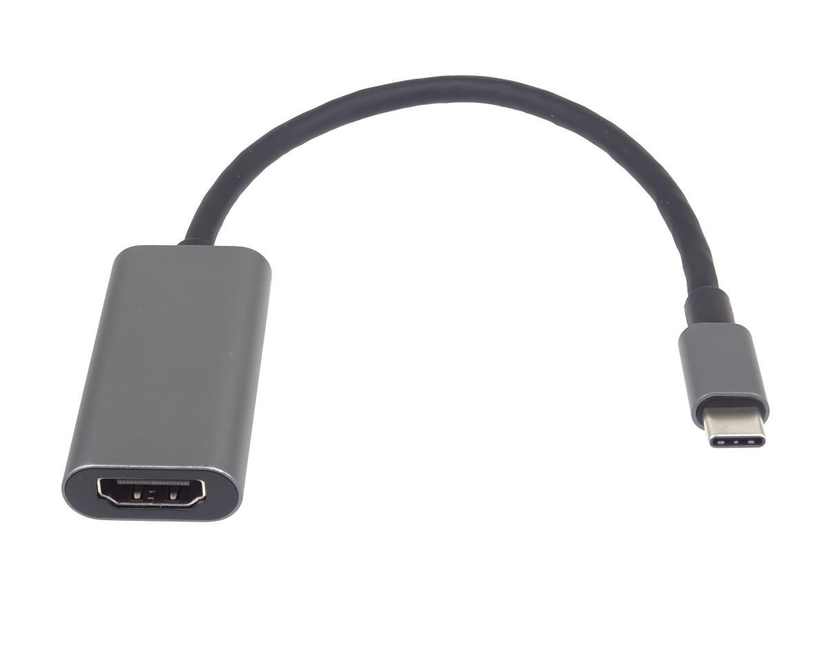 PremiumCord Převodník USB-C na HDMI,  rozlišení 4K a FULL HD 1080p,  kovové pouzdro1 