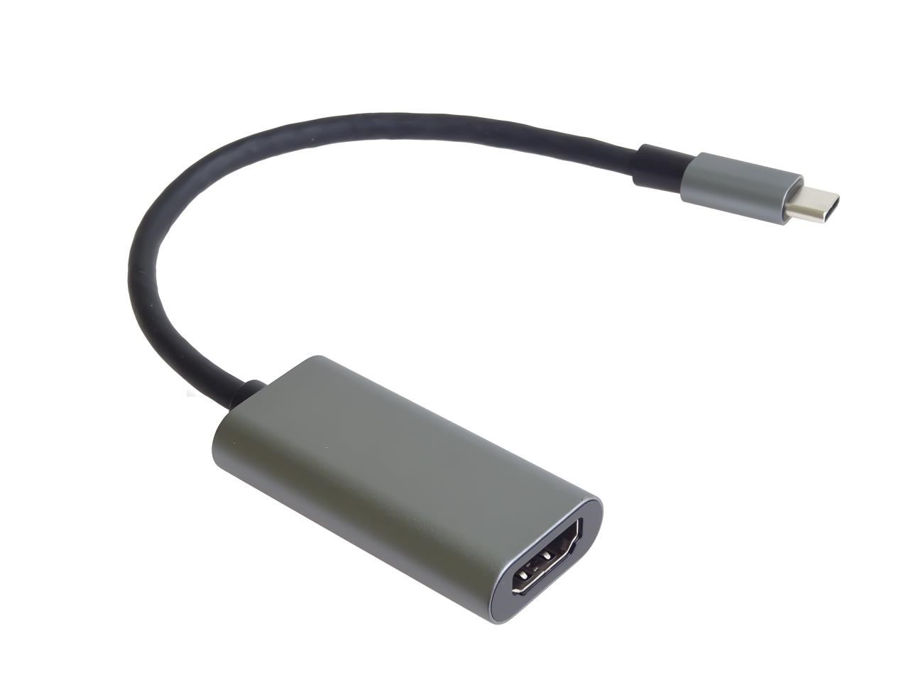 PremiumCord Převodník USB-C na HDMI,  rozlišení 4K a FULL HD 1080p,  kovové pouzdro4 