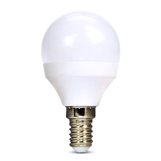 Solight LED žárovka, miniglobe, 6W, E14, 3000K, 510lm, bílé provedení0 