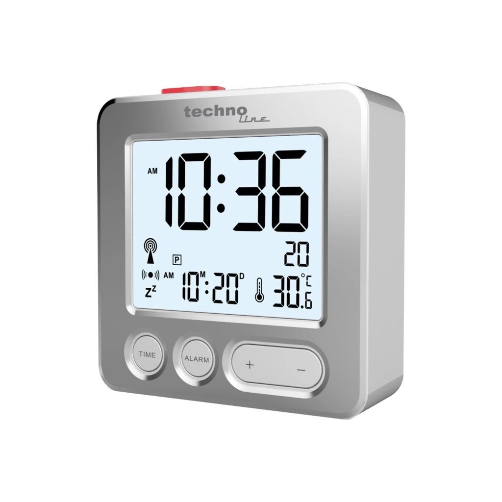 TechnoLine WT 265 digitální budík s teploměrem,  stříbrný0 