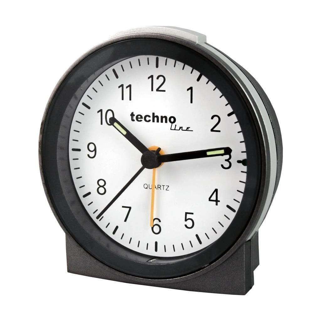 TechnoLine Modell G analogový budík,  stříbrný1 