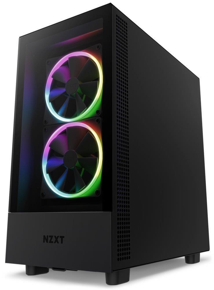 NZXT skříň H5 Elite edition /  3x120 mm (2xRGB) fan /  USB 3.0 /  USB-C 3.1 /  průhledná bočnice i přední panel /  černá3 