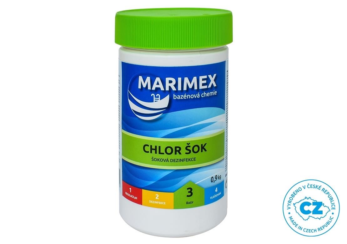 Marimex Chlor Šok 0, 9 kg - bazénová chemie - ŘASY1 