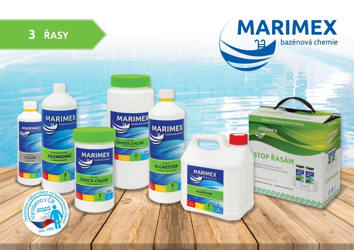 Marimex Chlor Šok 0, 9 kg - bazénová chemie - ŘASY3 