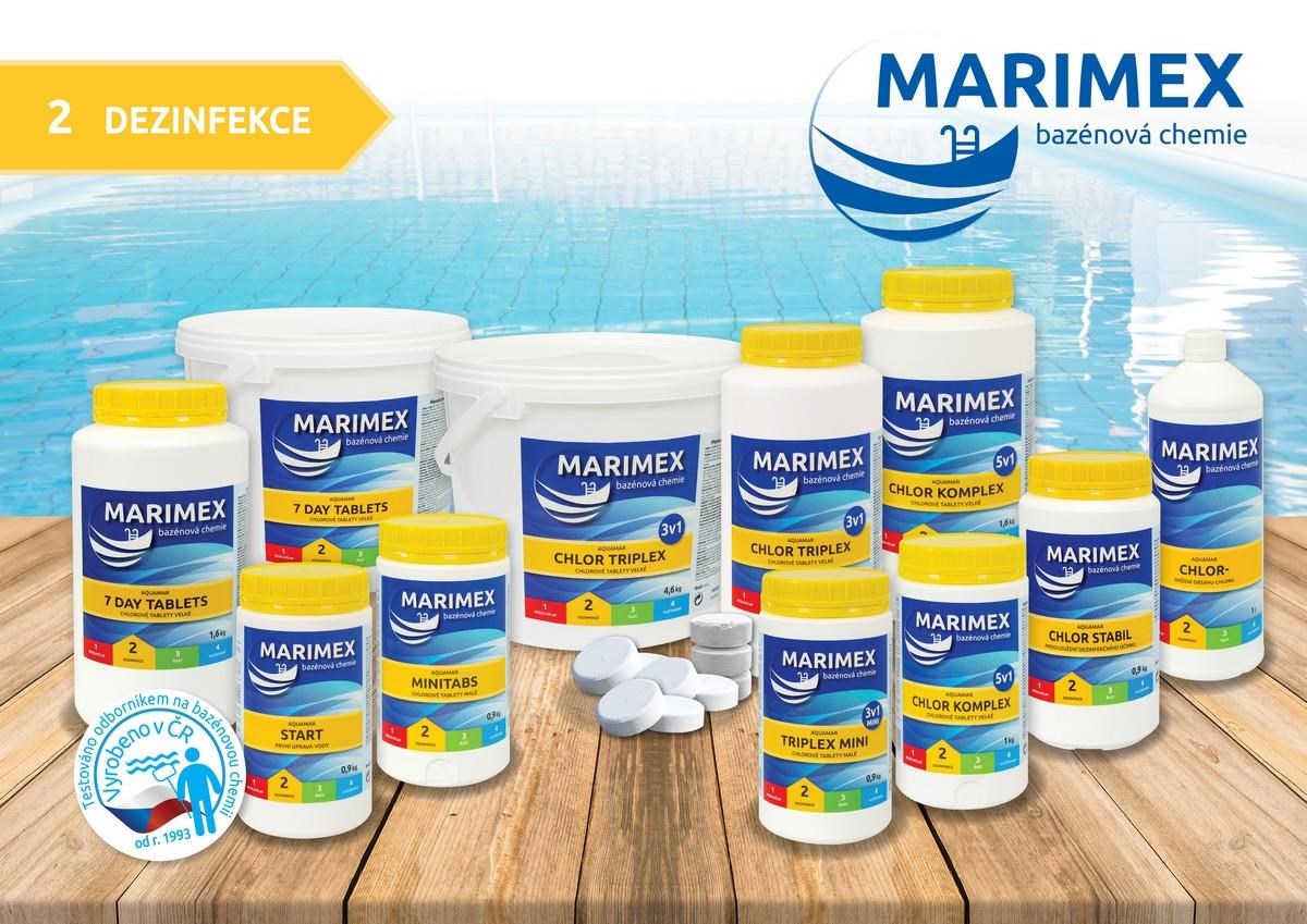 Marimex Chlor Triplex 1, 6 kg - bazénová chemie - DEZINFEKCE2 