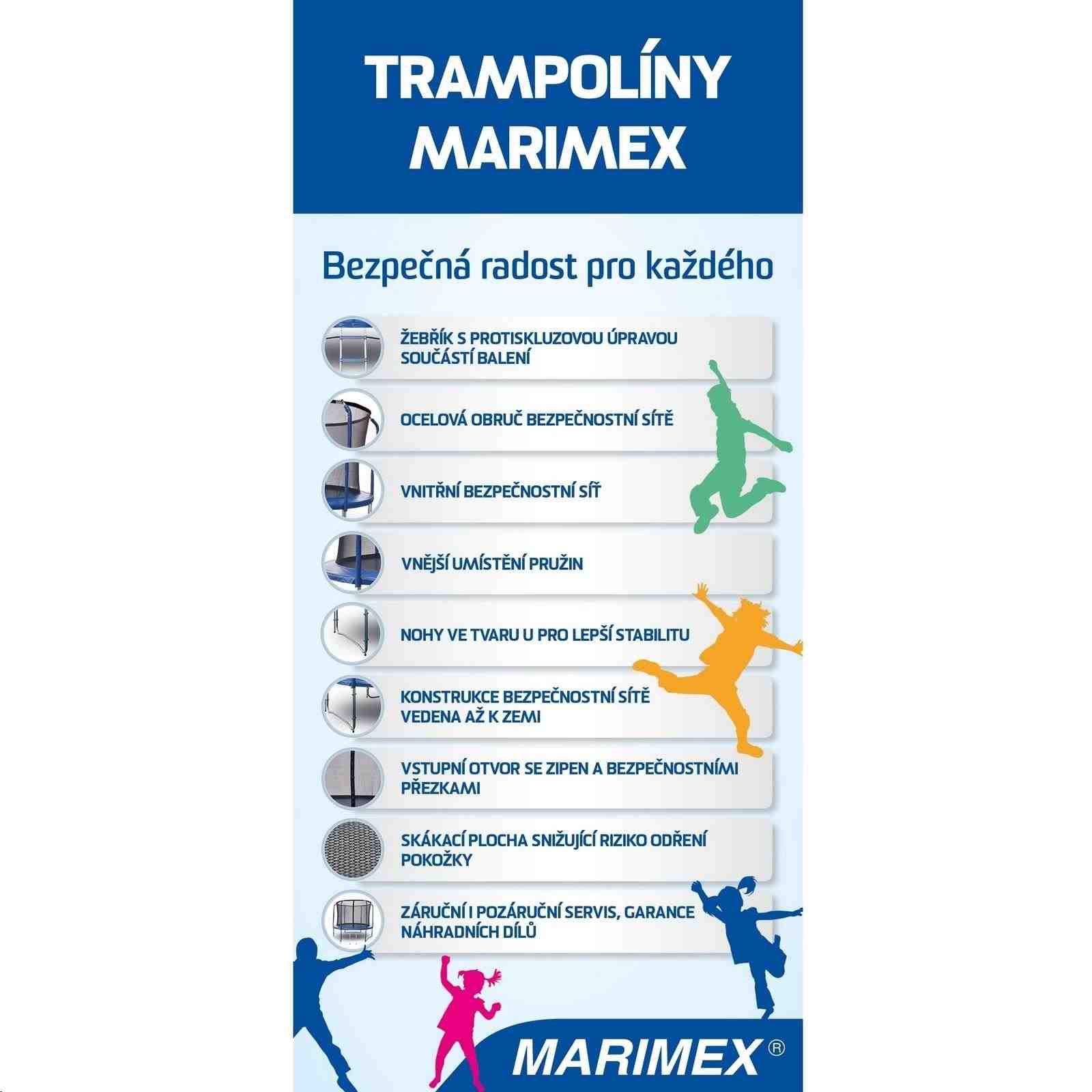 Marimex Standard trampolína 305 cm + vnitřní ochranná síť + schůdky ZDARMA9 