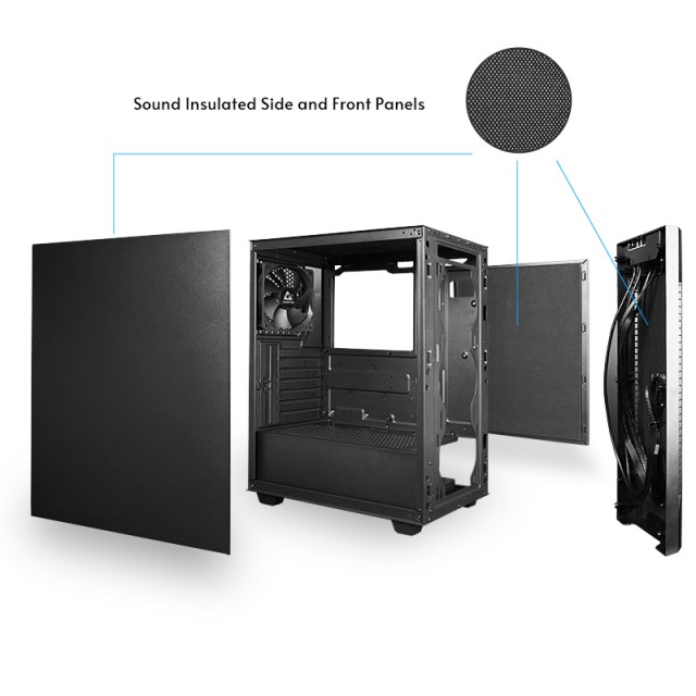 CHIEFTEC skříň AS-01B-OP,  mini-ITX,  Black,  bez zdroje10 