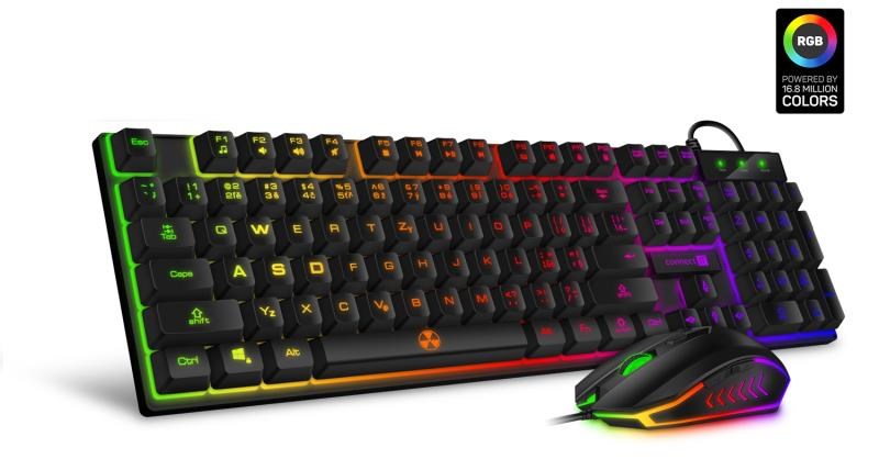 CONNECT IT BATTLE herní combo drátová klávesnice + myš,  CZ + SK layout,  černá0 