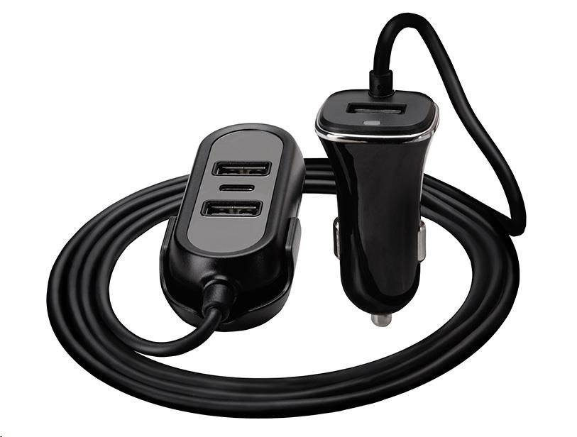 TRACER nabíječka do auta 12-24V Multicharge 3xUSB 7, 2A + PD 18W1 