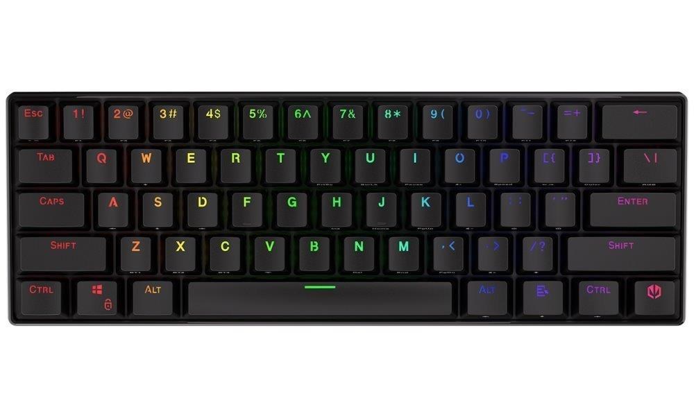 Endorfy Thock Compact Red/ Drôtové/ Bezdrôtové/ US layout/ Čierna