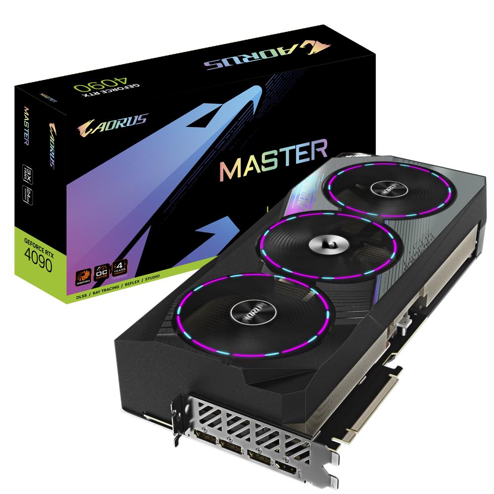 GIGABYTE VGA NVIDIA GeForce RTX 4090 AORUS MASTER 24G,  24G GDDR6X,  3xDP,  1xHDMI2 