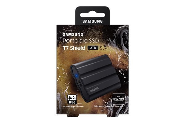 Samsung Externí SSD disk T7 Shield - 4 TB - voděodolný,  prachuvzdorný,  odolný pádu ze 3m,  USB3.2 Gen2, stupen krytí IP653 