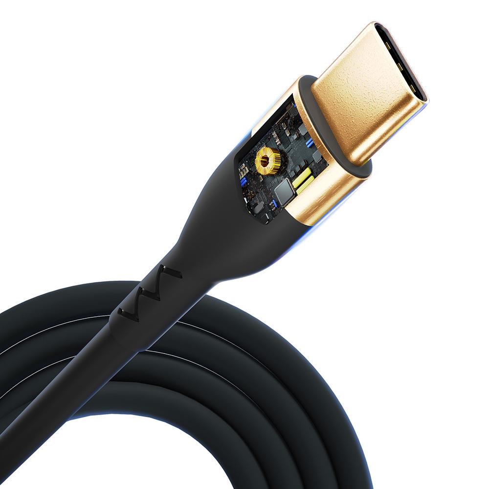 3mk datový kabel - Hyper Silicone Cable C to C 2m 100W,  černá3 