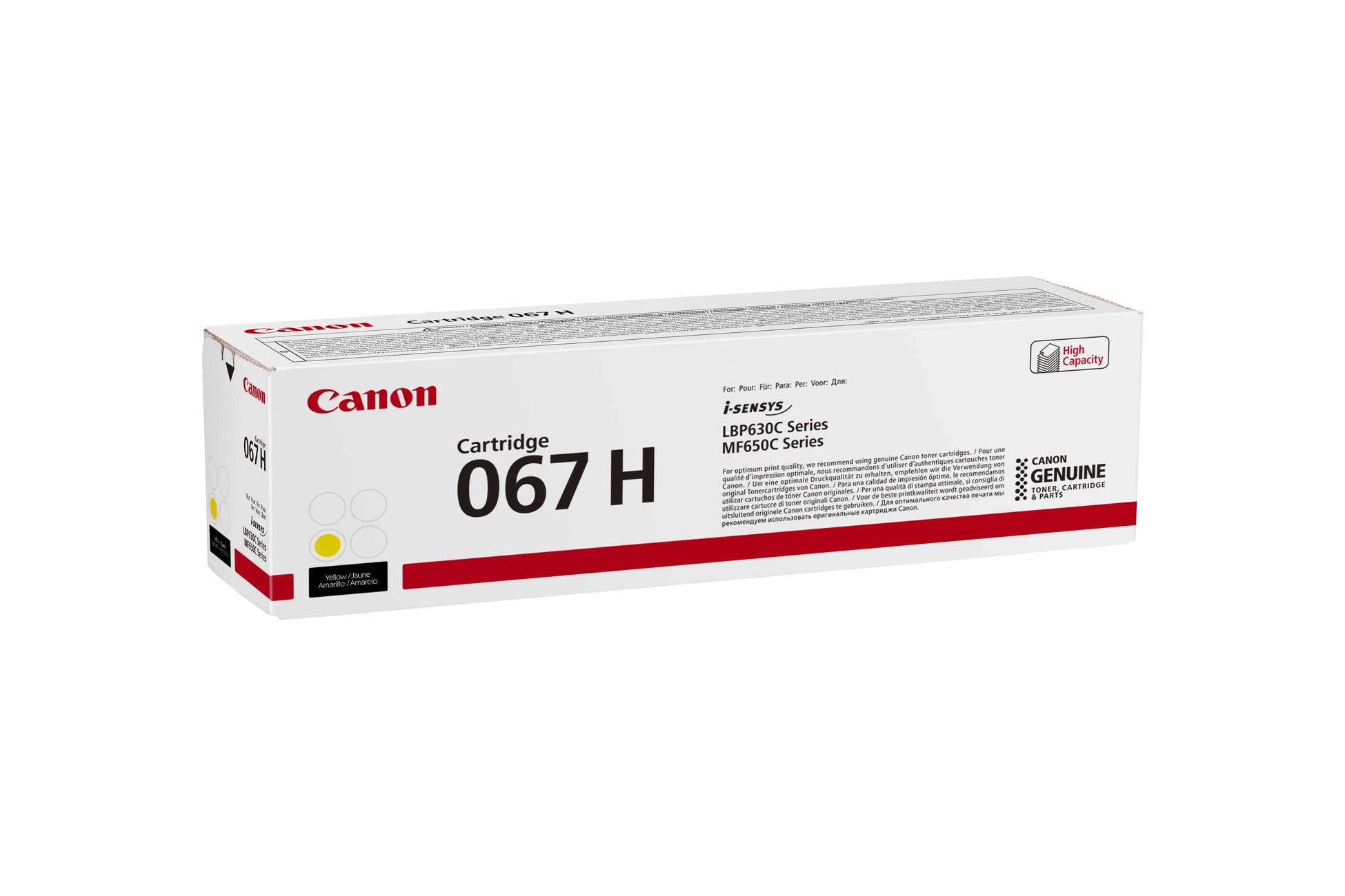 Canon TONER 067H žlutá pro i-SENSYS LBP631Cw,  LBP633Cdwa,  MF651Cw,  MF655Cdw,  MF657Cdw (2350 str.)0 