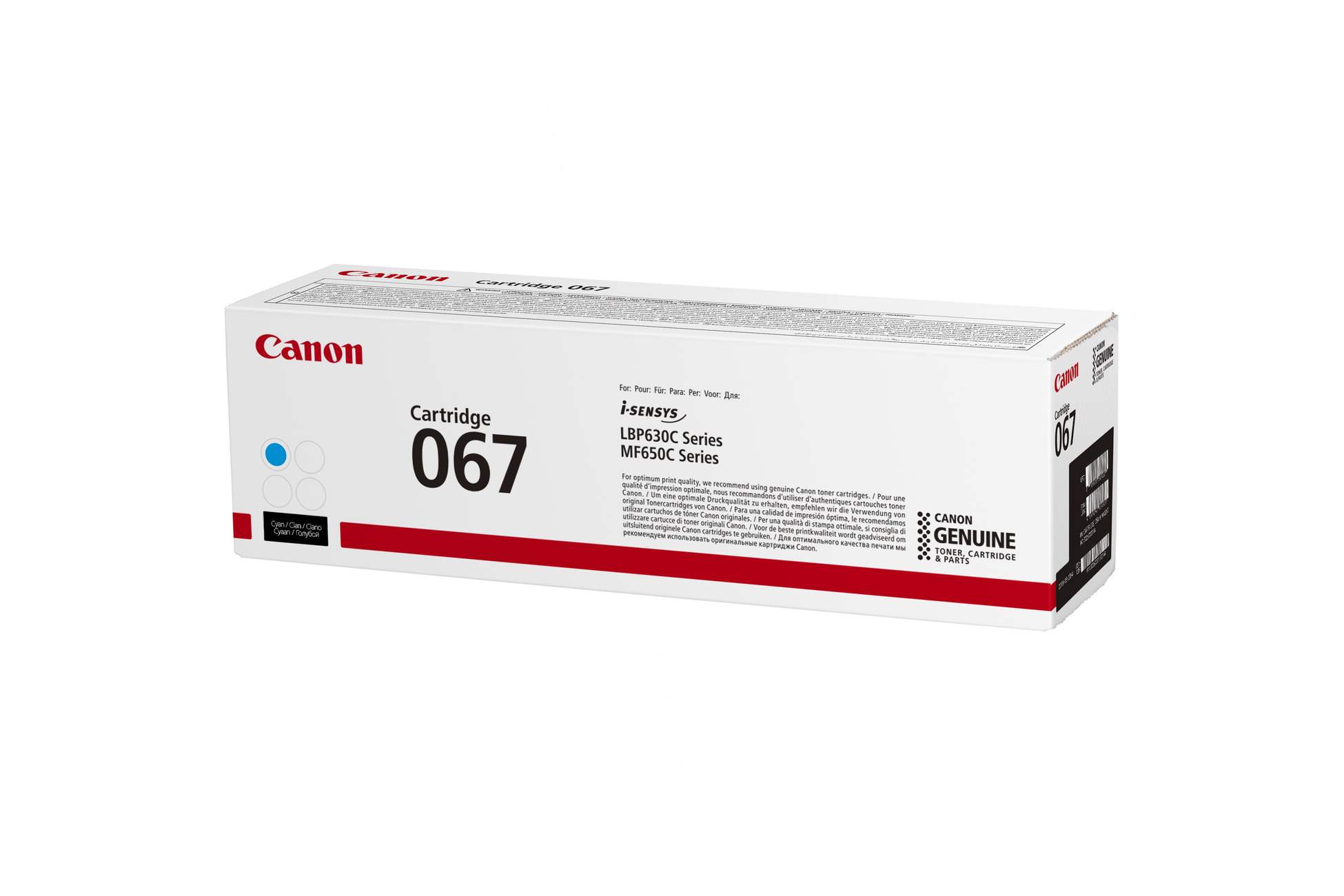 Canon TONER 067 azurová pro i-SENSYS LBP631Cw,  LBP633Cdwa,  MF651Cw,  MF655Cdw,  MF657Cdw (1250 str.)0 