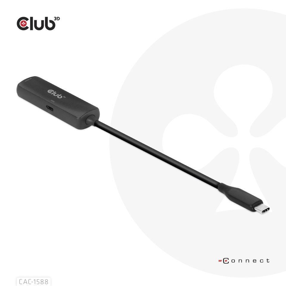 Club3D Adaptér USB-C na HDMI 8K60Hz/ 4K120Hz,  Active Adapter M/ F,  PD 3.0,  HDR10+ a DSC 1.26 
