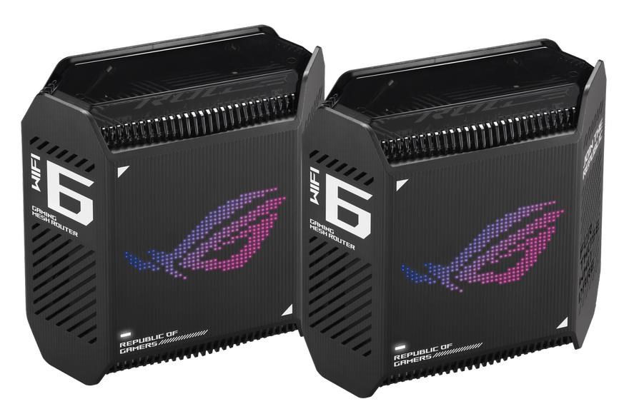 ASUS GT6 2-pack black Wireless AX10000 ROG Rapture Wifi 6 Tri-band Gaming Mesh System5 