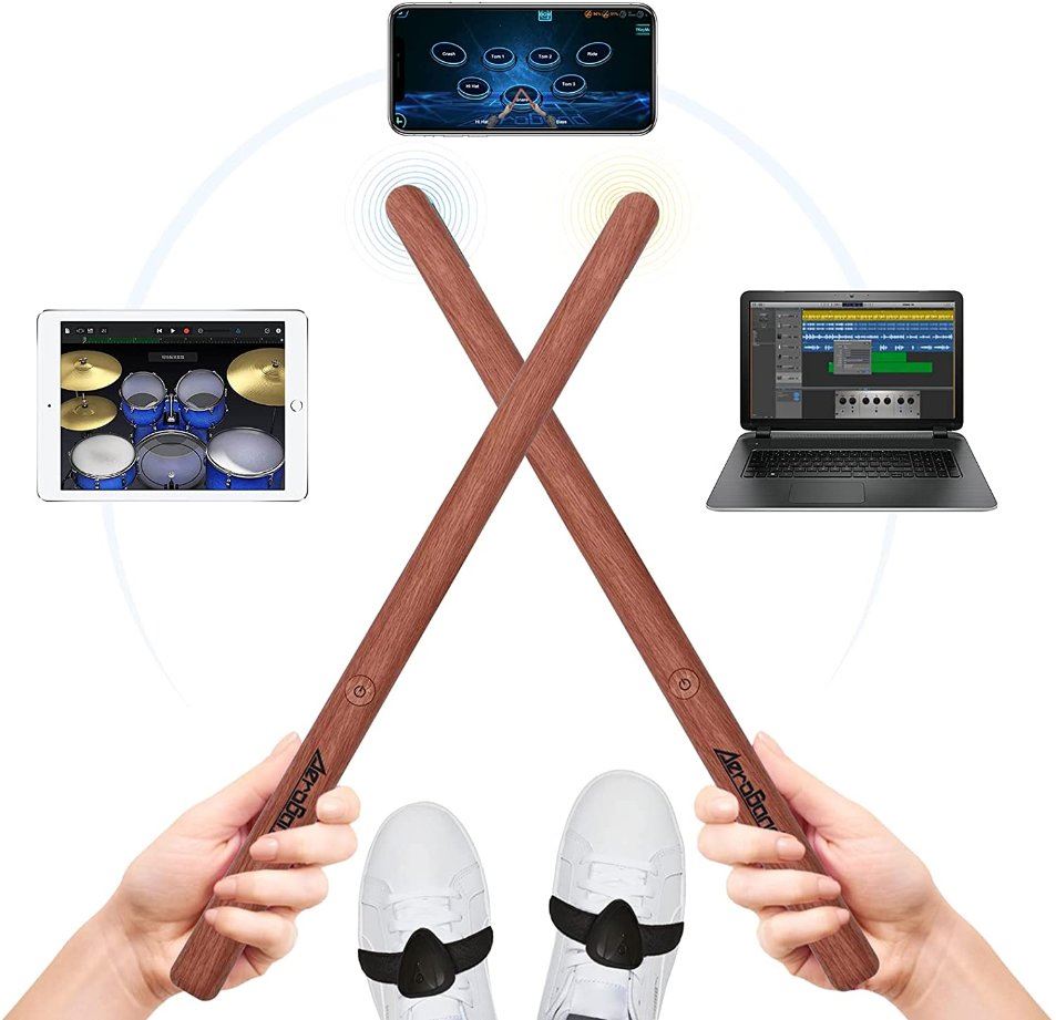 Smart Bubnovací Paličky AeroBand PocketDrum 2 PLUS - dřevo2 