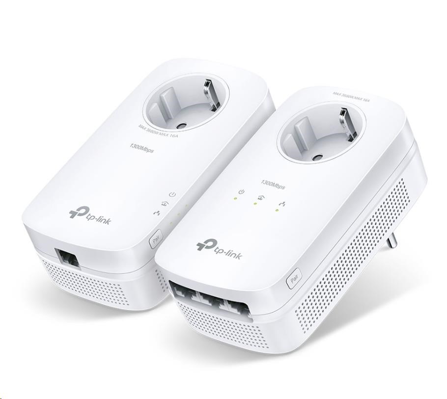 TP-Link TL-PA8033P KIT průchozí powerline set (AV1300,3xGbE,1xGbE, HomePlug AV2)0 