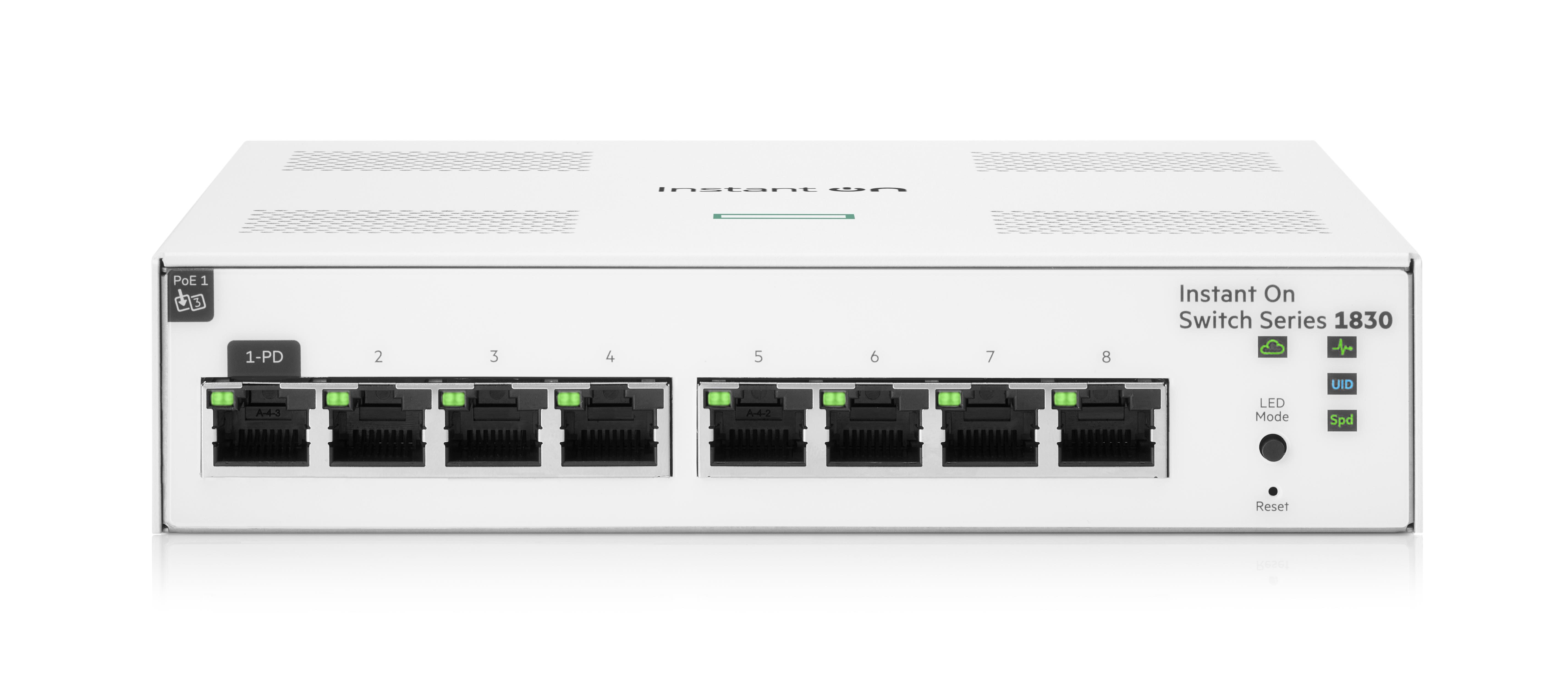 HPE Networking Instant On Switch 8p Gigabit JL810A 1830 (fanless)0 