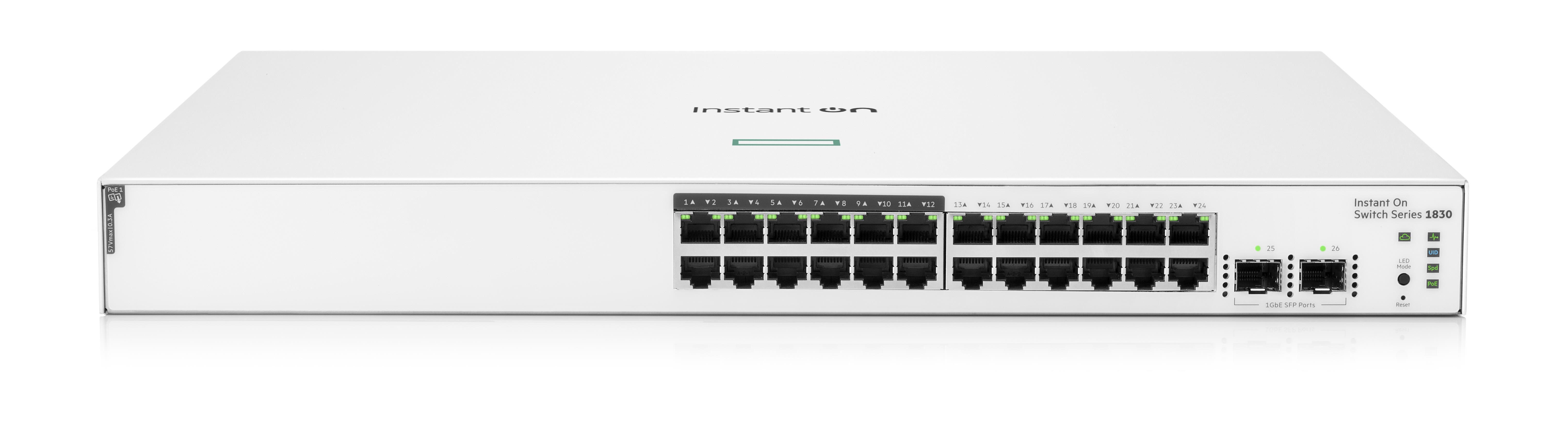 HPE Networking Instant On Switch 24p Gigabit CL4 PoE 2p SFP 195W 1830 (JL813A)0 