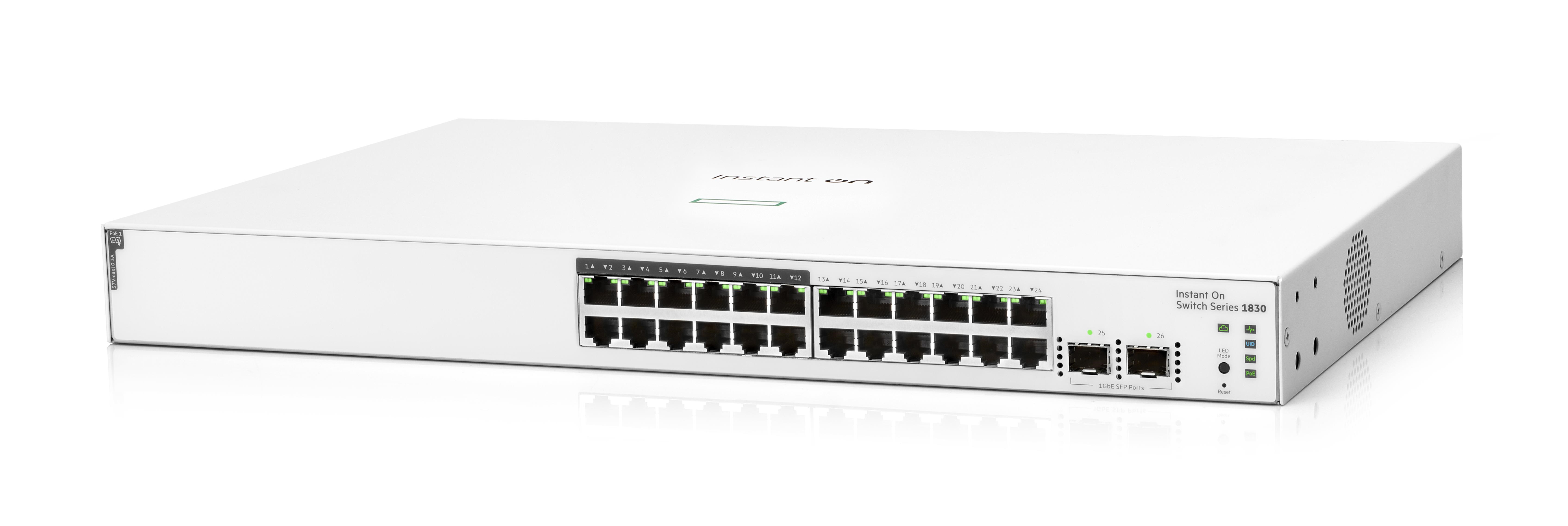 HPE Networking Instant On Switch 24p Gigabit CL4 PoE 2p SFP 195W 1830 (JL813A)1 