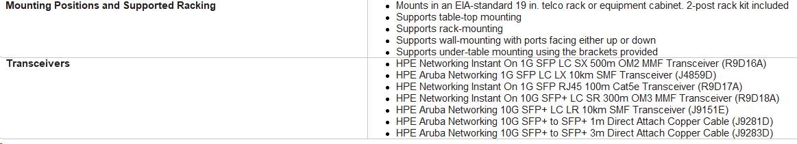 HPE Networking Instant On Switch 12p 10GBT 4p SFP+ 1960 (JL805A)5 