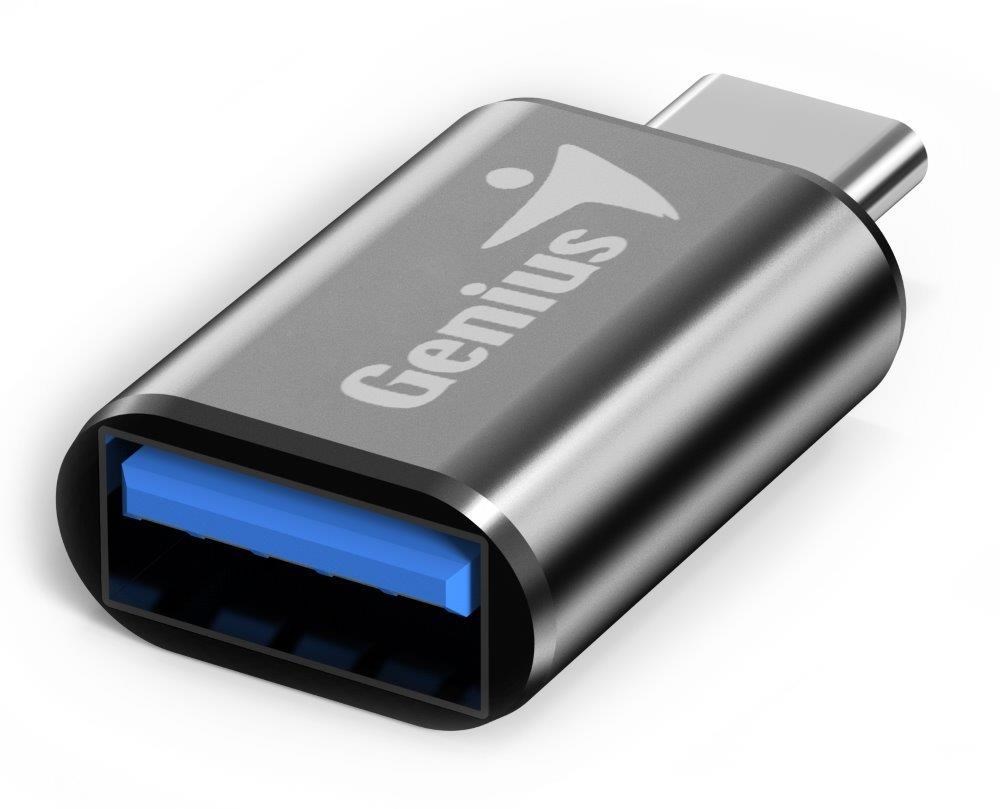 GENIUS ACC-C2A redukce z USB-C na USB-A,  kovově šedá0 