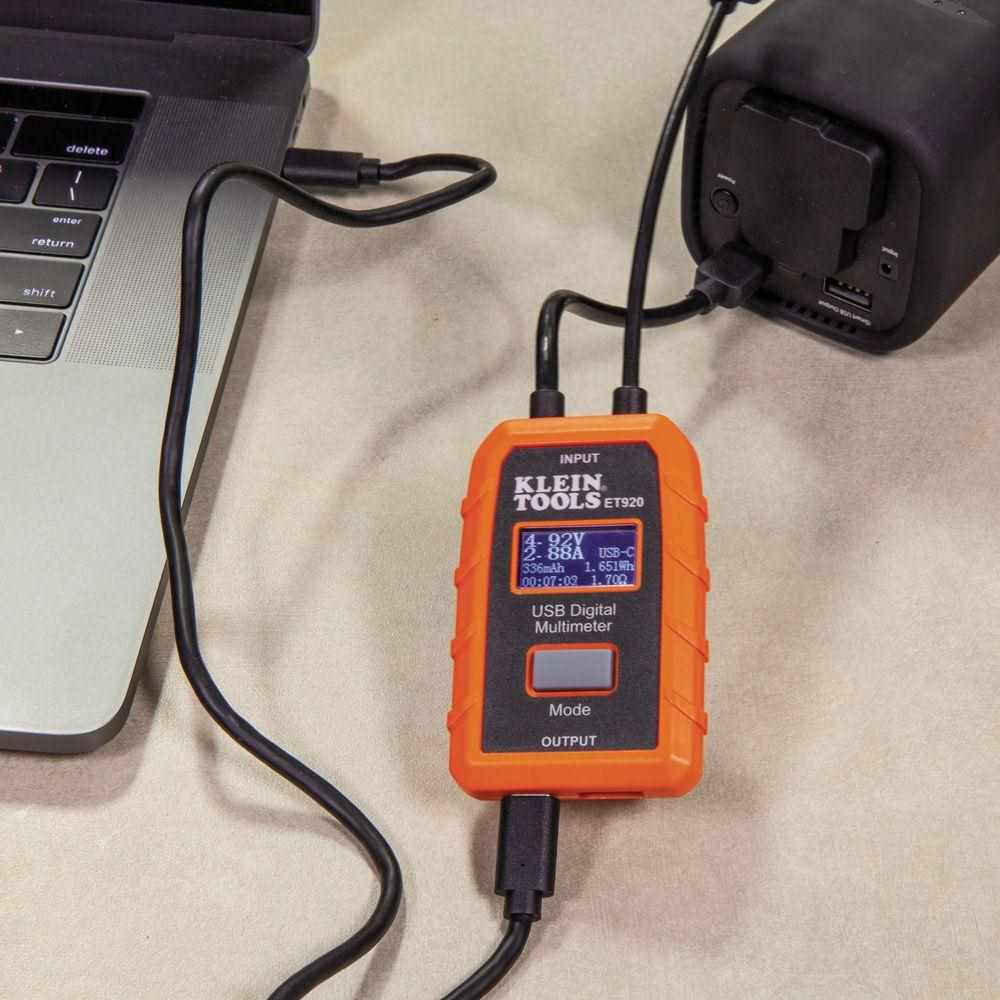 KLEIN TOOLS - USB Digitální měřič,  USB-A a USB-C1 