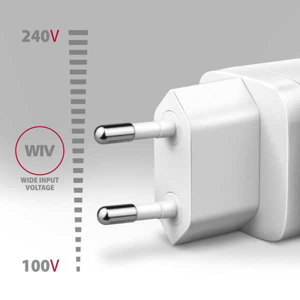AXAGON ACU-PQ30W,  Sil nabíjačka do siete 30W,  2x port (USB-A + USB-C),  PD3.0/ PPS/ QC4+/ SFC/ AFC/ Apple,  biela5 