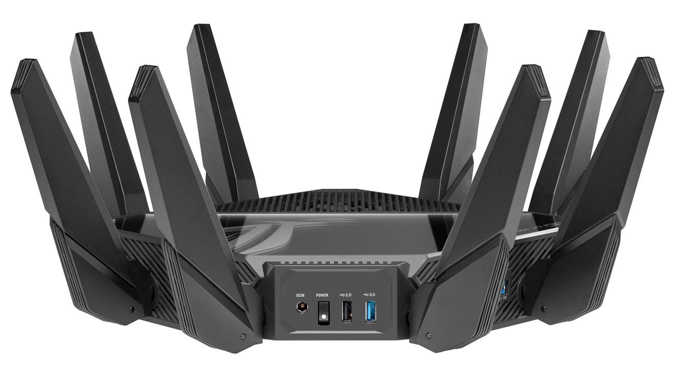 ASUS ROG Rapture GT-AX16000 (AXE16000) WiFi 6E Extendable Gaming Router,  10G & 2.5G porty,  Aimesh,  4G/ 5G5 