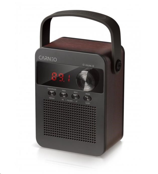 CARNEO F90 FM rádio, bluetooth reproduktor, čierny0 