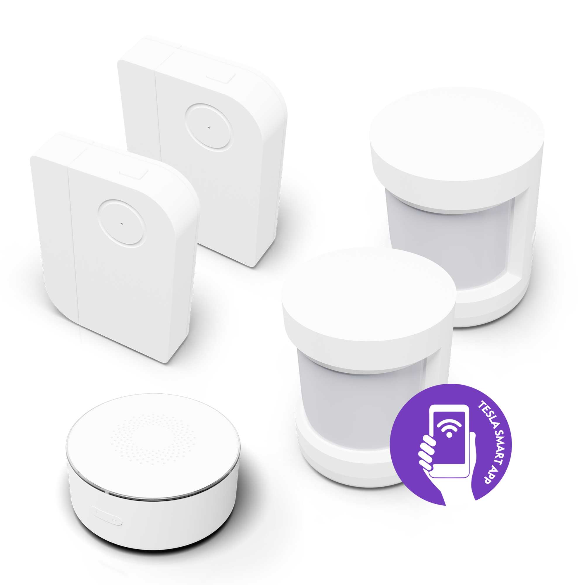 Tesla Smart Bundle Security (2x Window and Door,  2x Motion,  1x Siren Sensor)0 