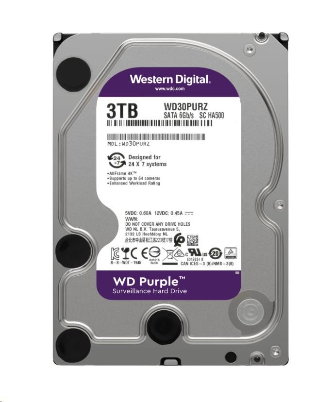 WD PURPLE WD33PURZ 3TB,  SATA III 3.5