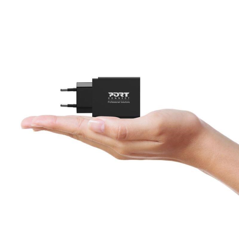 PORT síťová nabíječka pro USB-C a  USB-A,  45 W,  černá6 