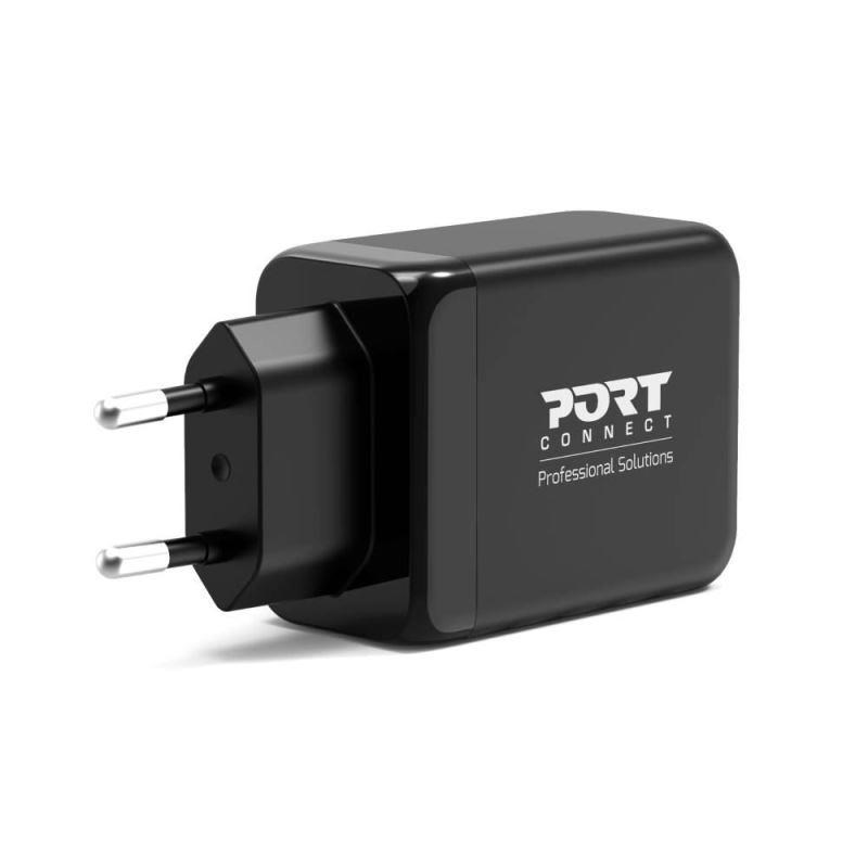 PORT síťová nabíječka pro USB-C a  USB-A,  65 W,  černá0 