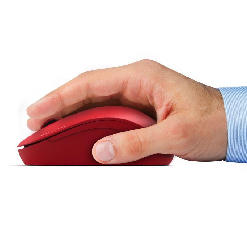 PORT bezdrátová myš Wireless COLLECTION,  USB-A dongle,  2.4Ghz,  1600DPI,  červená6 