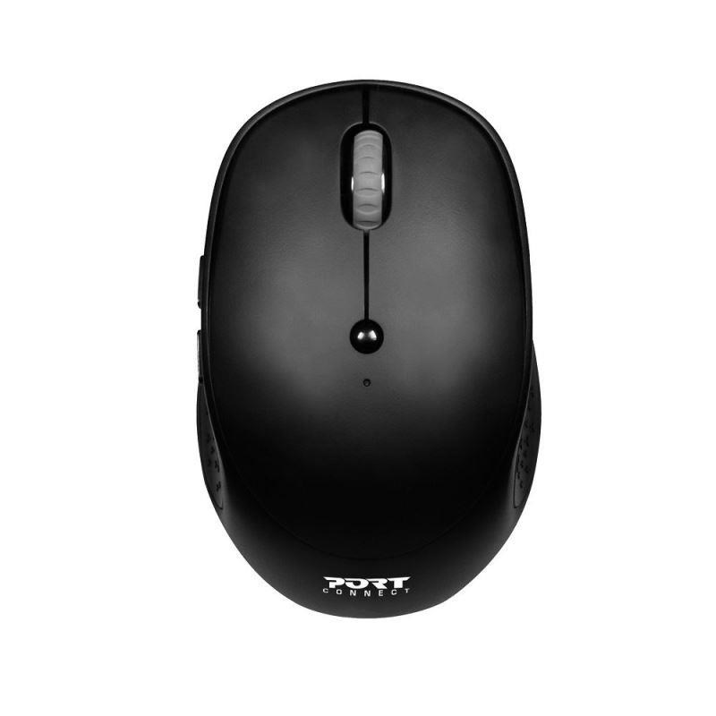 PORT bezdrátová myš COMBO,  2, 4 Ghz & Bluetooth,  USB-A,  černá1 
