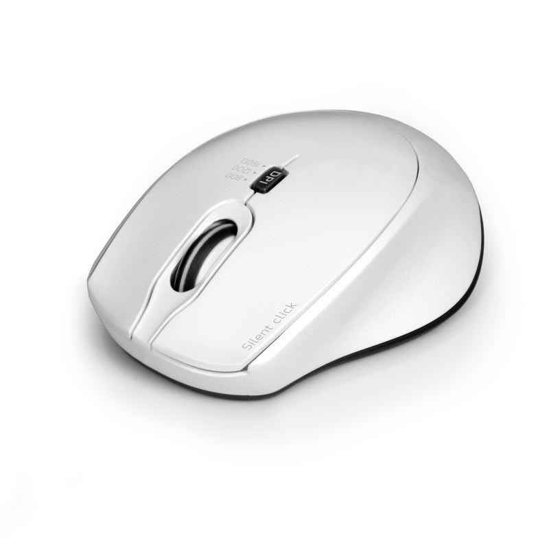PORT bezdrátová myš SILENT,  USB-A/ USB-C dongle,  2, 4Ghz,  1600DPI,  bílá4 