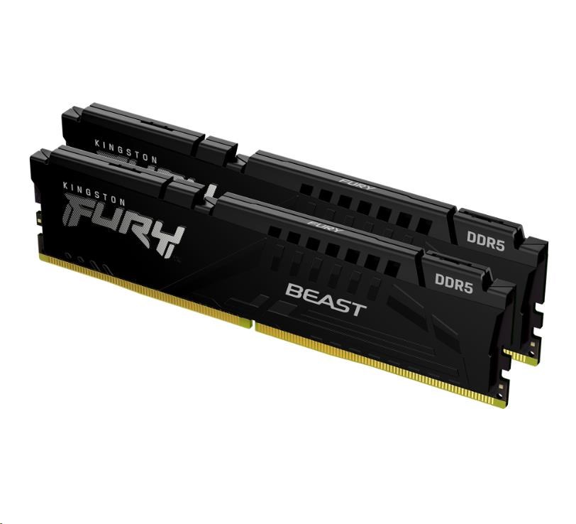 KINGSTON DIMM DDR5 64GB (Kit of 2) 5600MT/s CL36 FURY Beast Černá EXPO1 